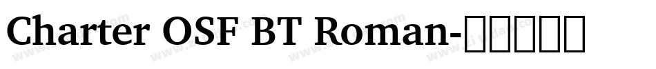 Charter OSF BT Roman字体转换